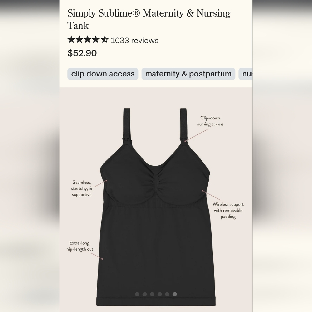 Black Nursing Camisole